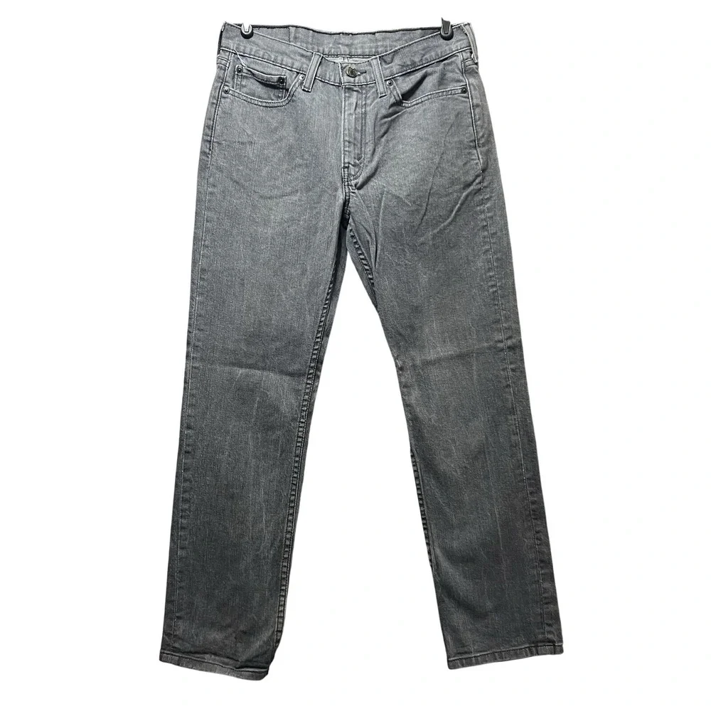 Levis‎ 514 32x32 Black Faded Gray Straight Leg Regular Fit Distressed